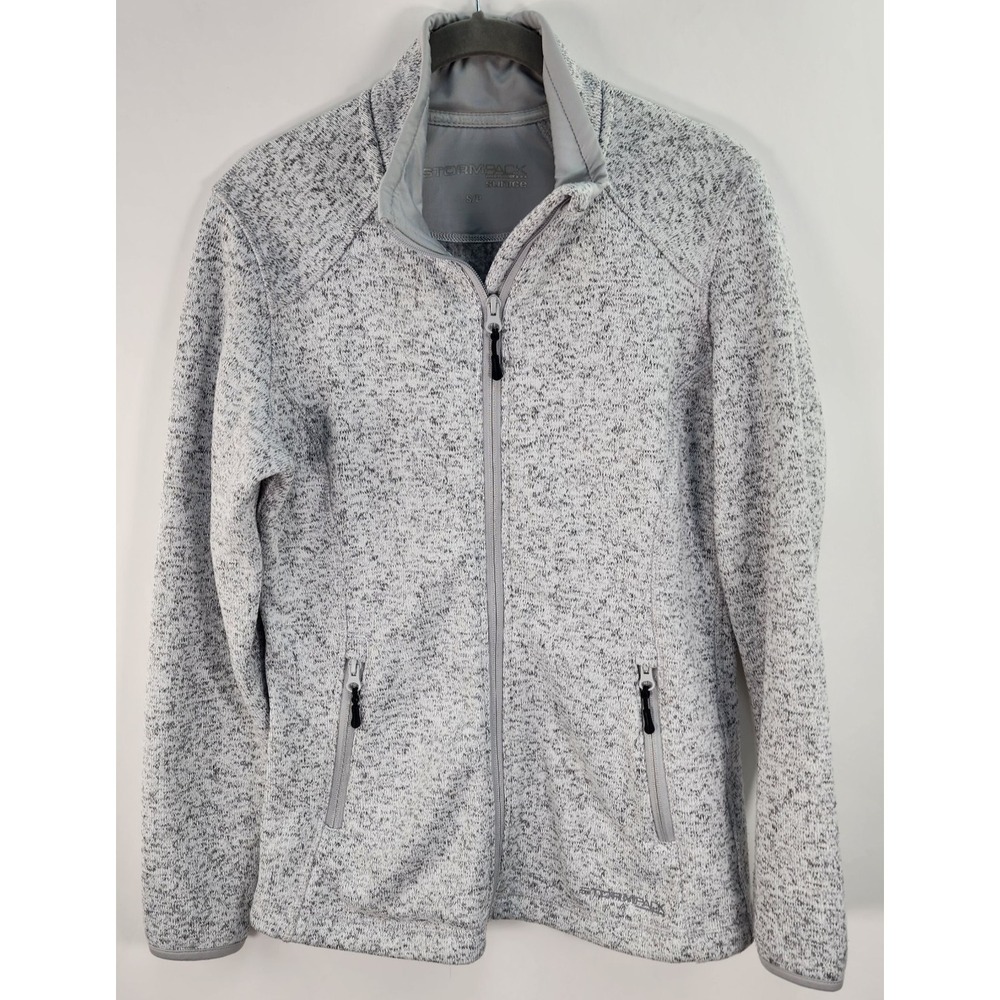 Sunice Stormpack Jacket Women's S Full Zip Fleece Heather Gray Mock Neck Hiking